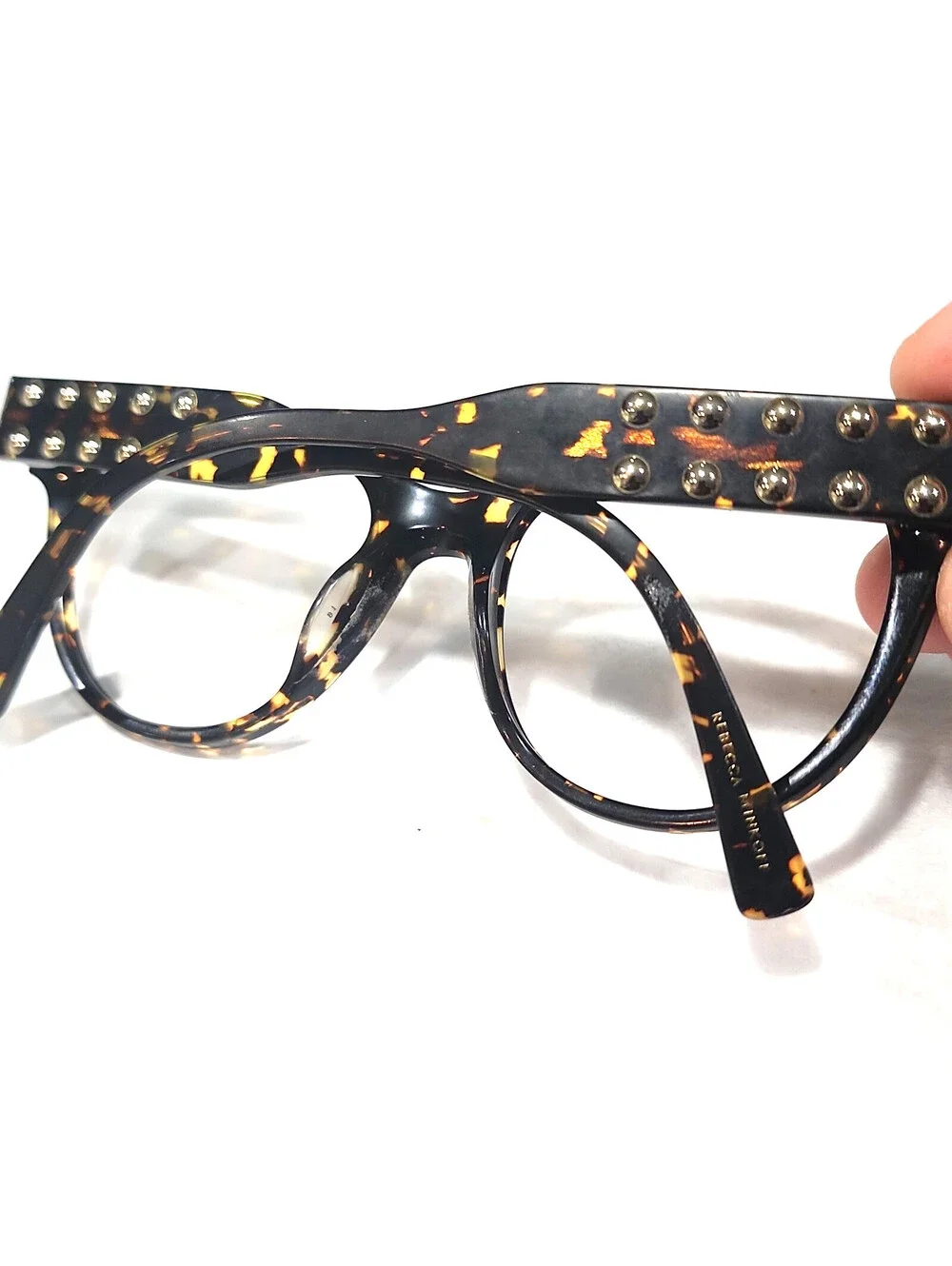 Rebecca Minkoff Tilden 2 Dark Tortoise Cat Eye Eyeglasses 50-19 140 Studded Arms